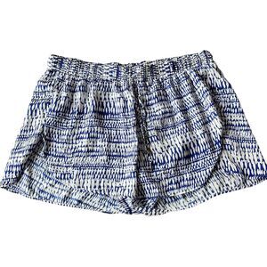H&M Coverup Shorts White And Blue Trunks Abstract Print lightweight Medium
